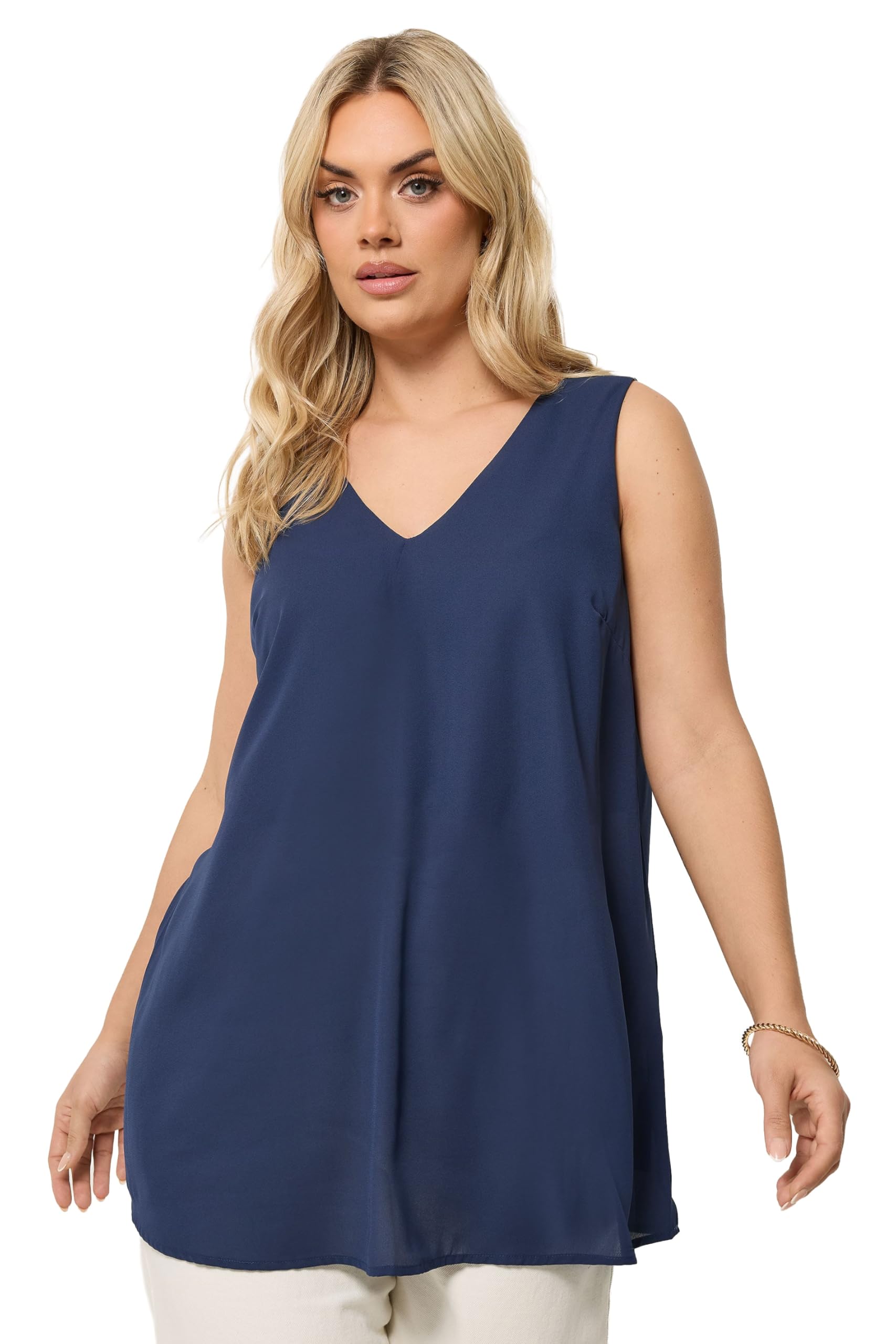 Yours Women's Vest Top - Cobalt - Size 26-28