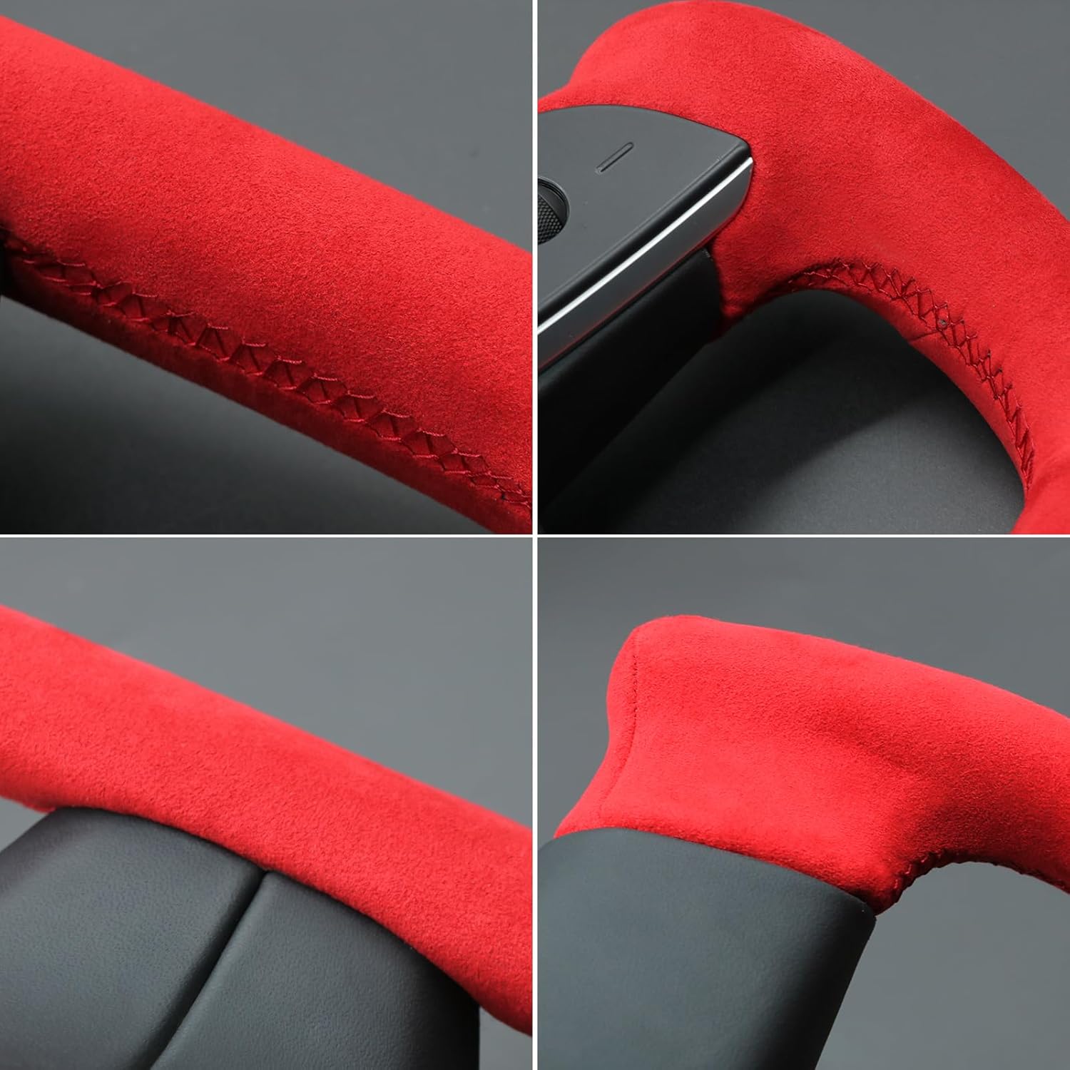 MEWANT Steering Wheel Covers for Yoke Style Steering Wheel for Tesla Model S 2021-2023 / Model X 2021-2023 Made of IT-ALCAN
