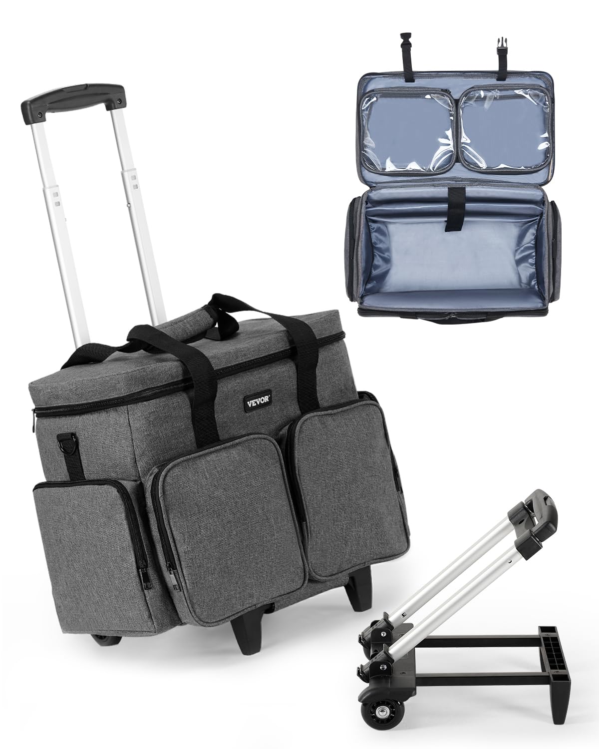 VEVOR Rolling laptop bag,Wheeled Briefcase, Roller Computer Tote Bag, Laptop Case for Work Travel Business Office, Women Men