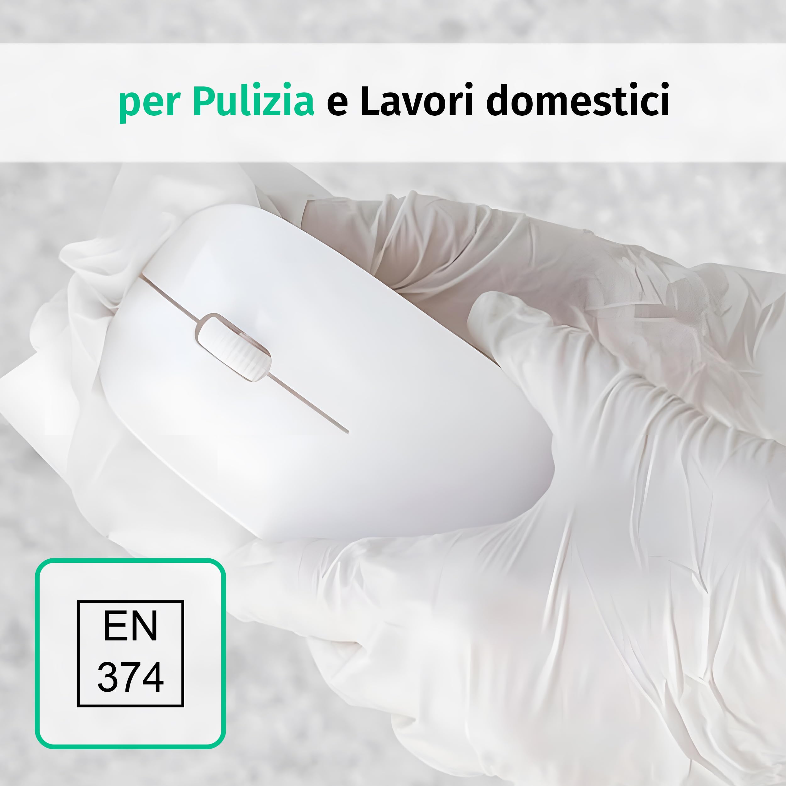SF Guanti Nitrile L Bianchi – 1000 Guanti Monouso Resistenti e Professionali (10×100), Senza Lattice e Senza Polvere