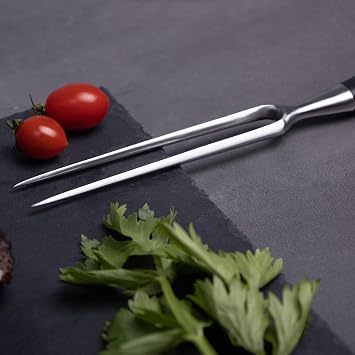 linoroso Meat Carving Fork 12.5 inch, Razor Sharp Carving Fork Barbecue Fork BBQ Tools Meat Forks Stainless Steel