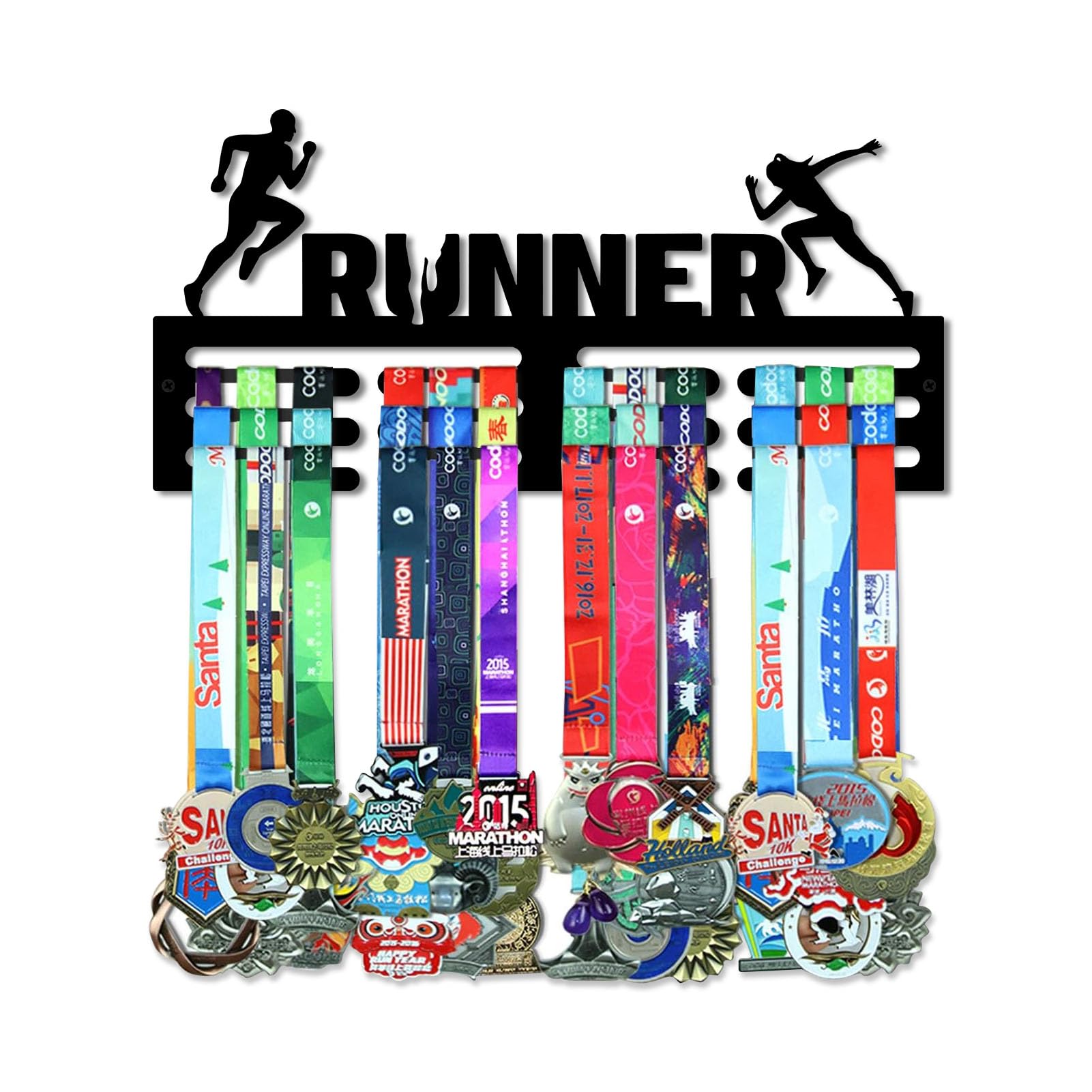 Photo 1 of Resama RUNNER Medal Hanger Holder Display Rack for Awards Ribbons Personalized Medal Sports Themed Race Ribbon Holder for Wall-Medal Hanger Display Award Rack-Metal Hanger Display for Men Boy Girl Kid