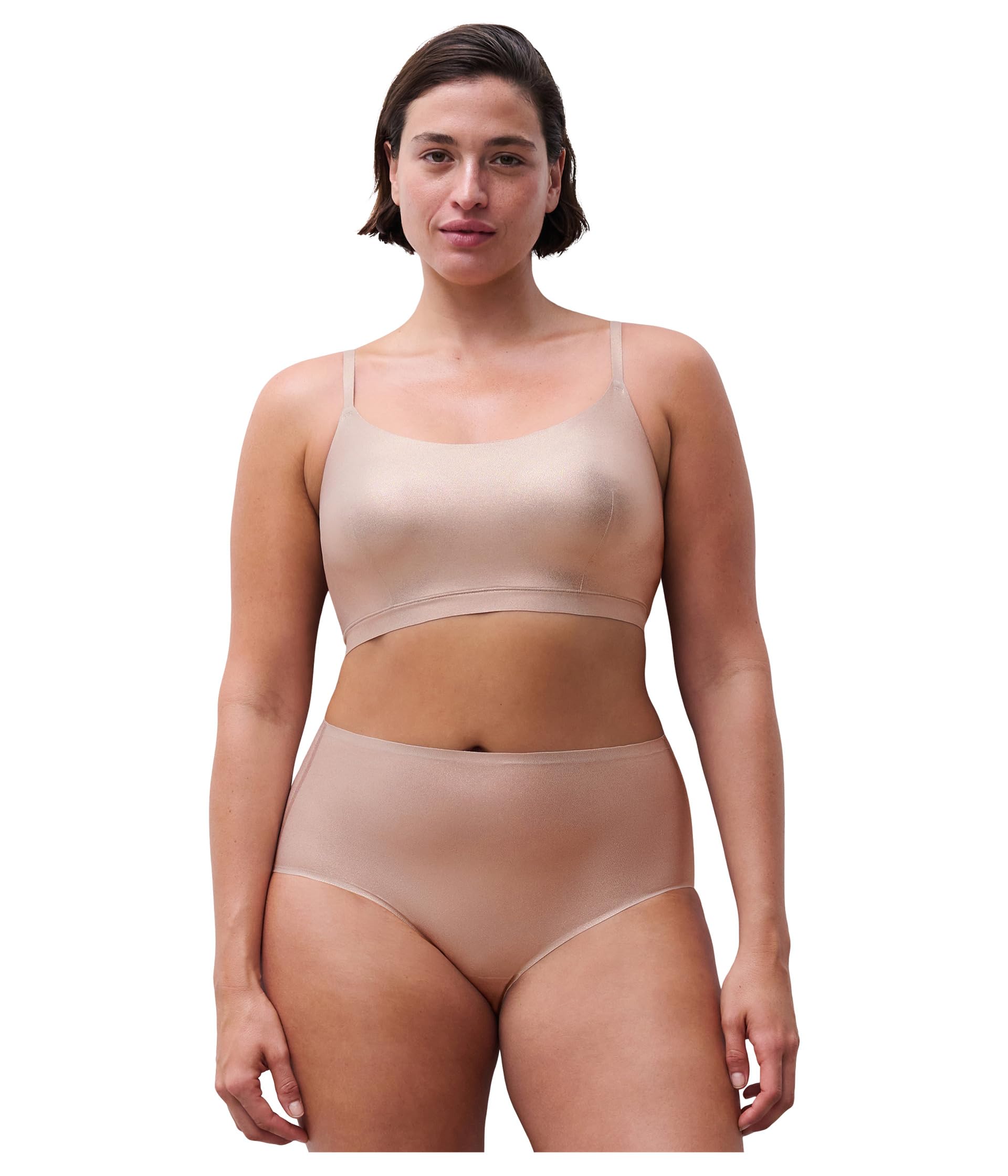 Chantelle SoftStretch High Waisted Brief Golden Glow Beige One Size