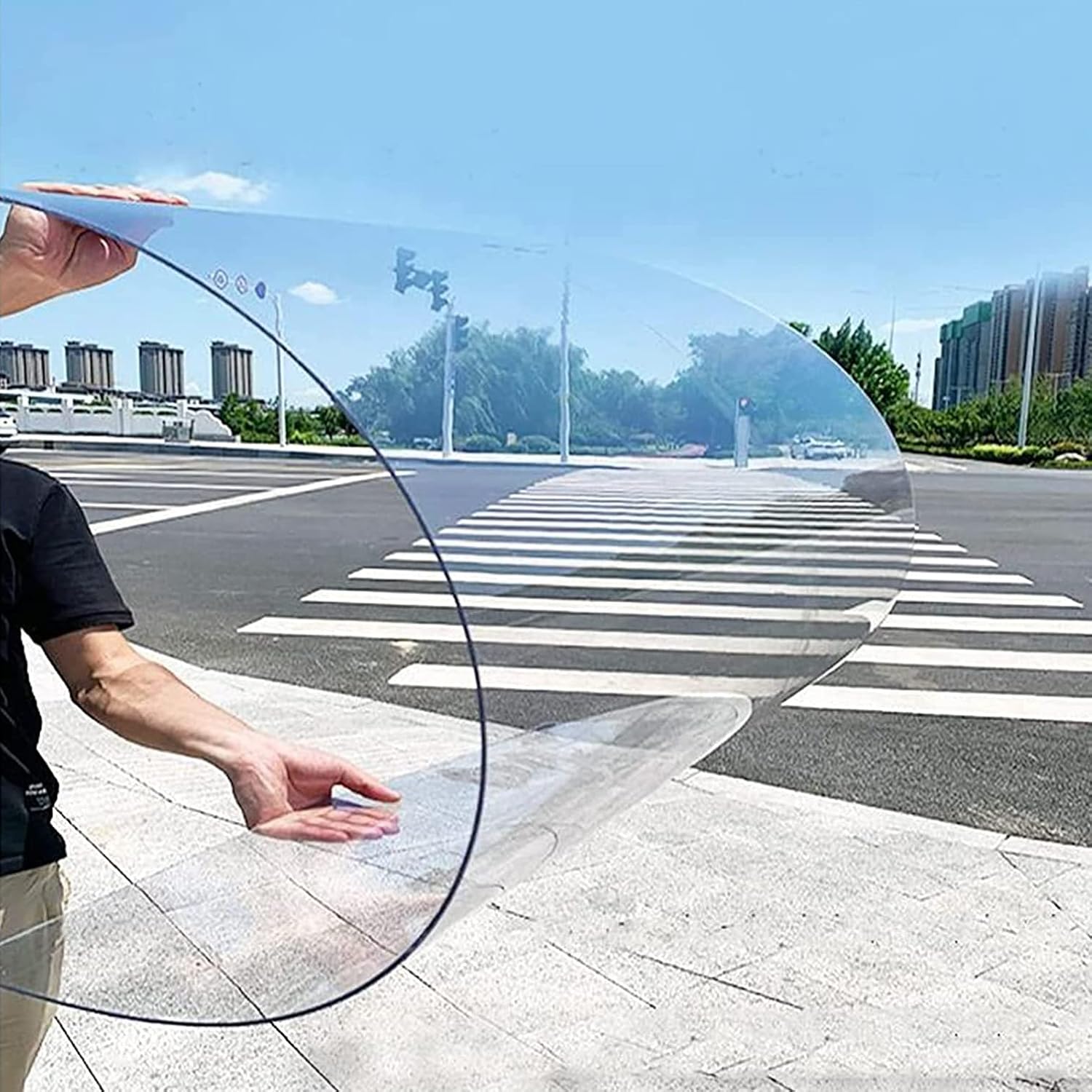 Clear Polycarbonate Roofing Sheet,Easy to Cut Durable PC Glassfiber Panel,Sunshine Board Rainproof Insulation Green House Plastic Cover,for Greenhouses,Canopy,Cold Frame (WxL: 1.2x7m)