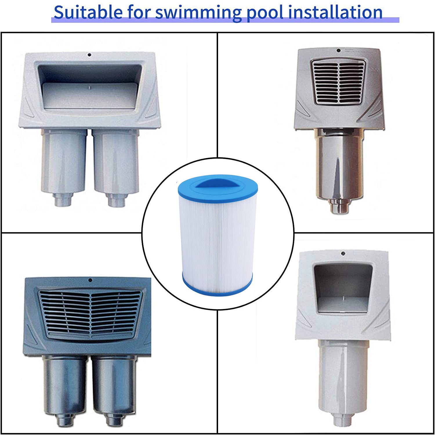 2Pcs Filtri a Cartuccia, Spa Filtro di Ricambio Compatibile con Unicel 6CH-940, Pleatco PWW50P3, PWW50-P3, Filbur FC-0359, Waterway Plastics 817-0050, 25252, 378902, 03FIL1400
