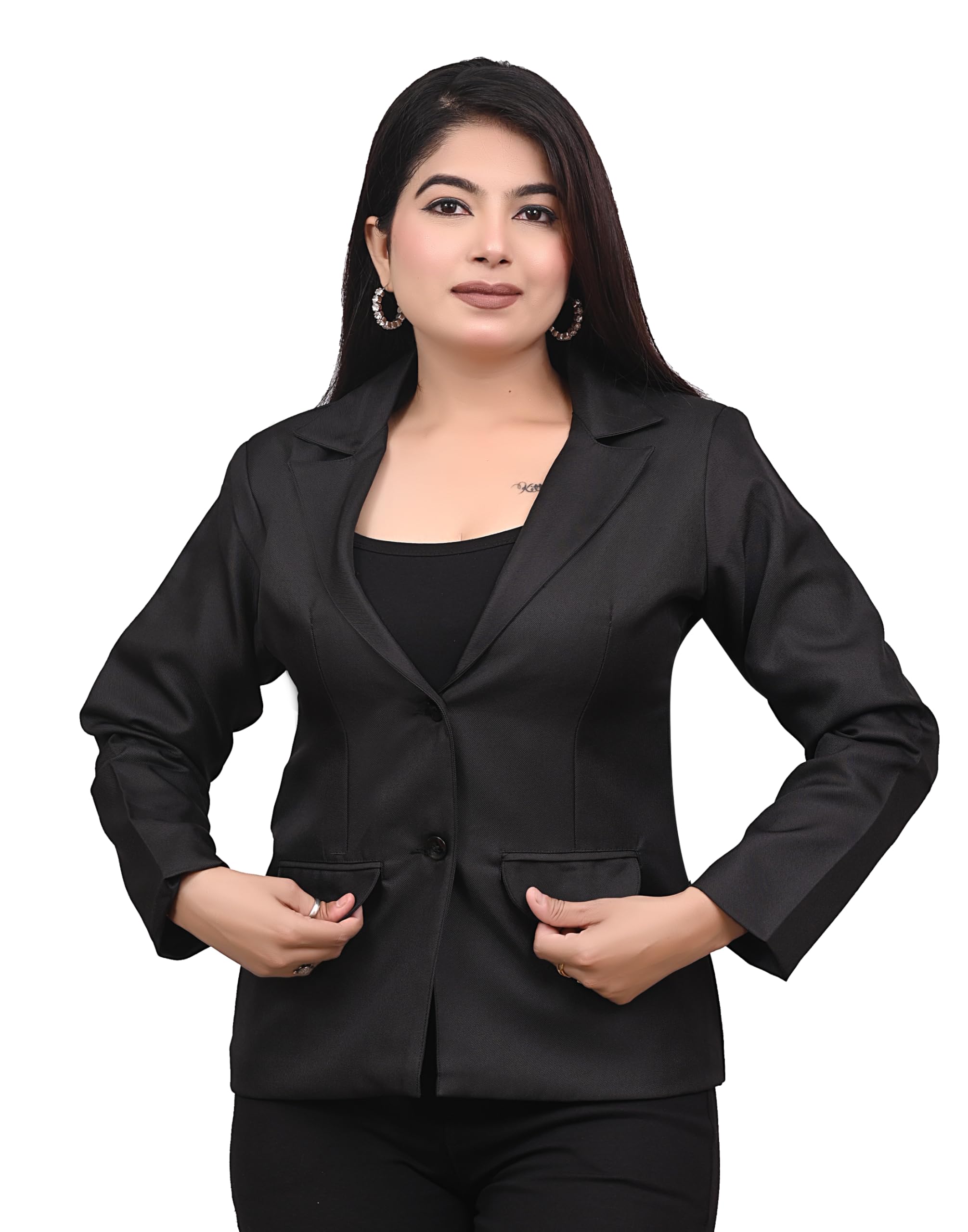 trendarc "Women's Formal Professional Blazer – Stylish Slim Fit Office Jacket for Work, Interview, Business & Casual Look-picture-40