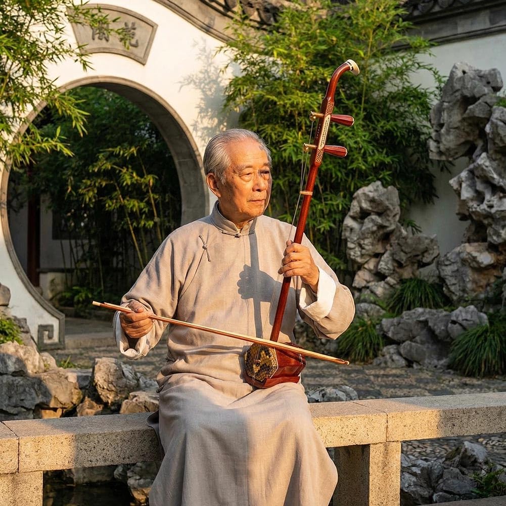 Erhu Professionale In Legno Di Sandalo Nero, Strumento A Due Corde Simile A Un Violino Cinese, Ideale Per Musicisti Esperti.(Red)