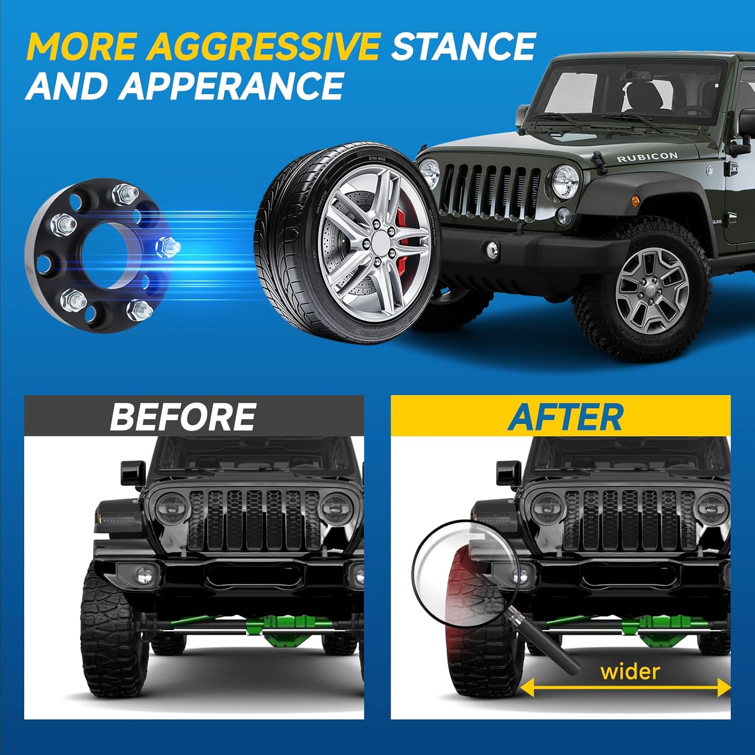 Thickness 25mm 1 Inch 6 Lug 6x5.5 Wheel Spacers Fit for Silverado 1500 1999-2014, Sierra 1500 1999-2014, Tahoe 1995-2014, Yukon 1992-2014 with M14x1.5 Studs and 108mm Hub Bore,4 Pcs