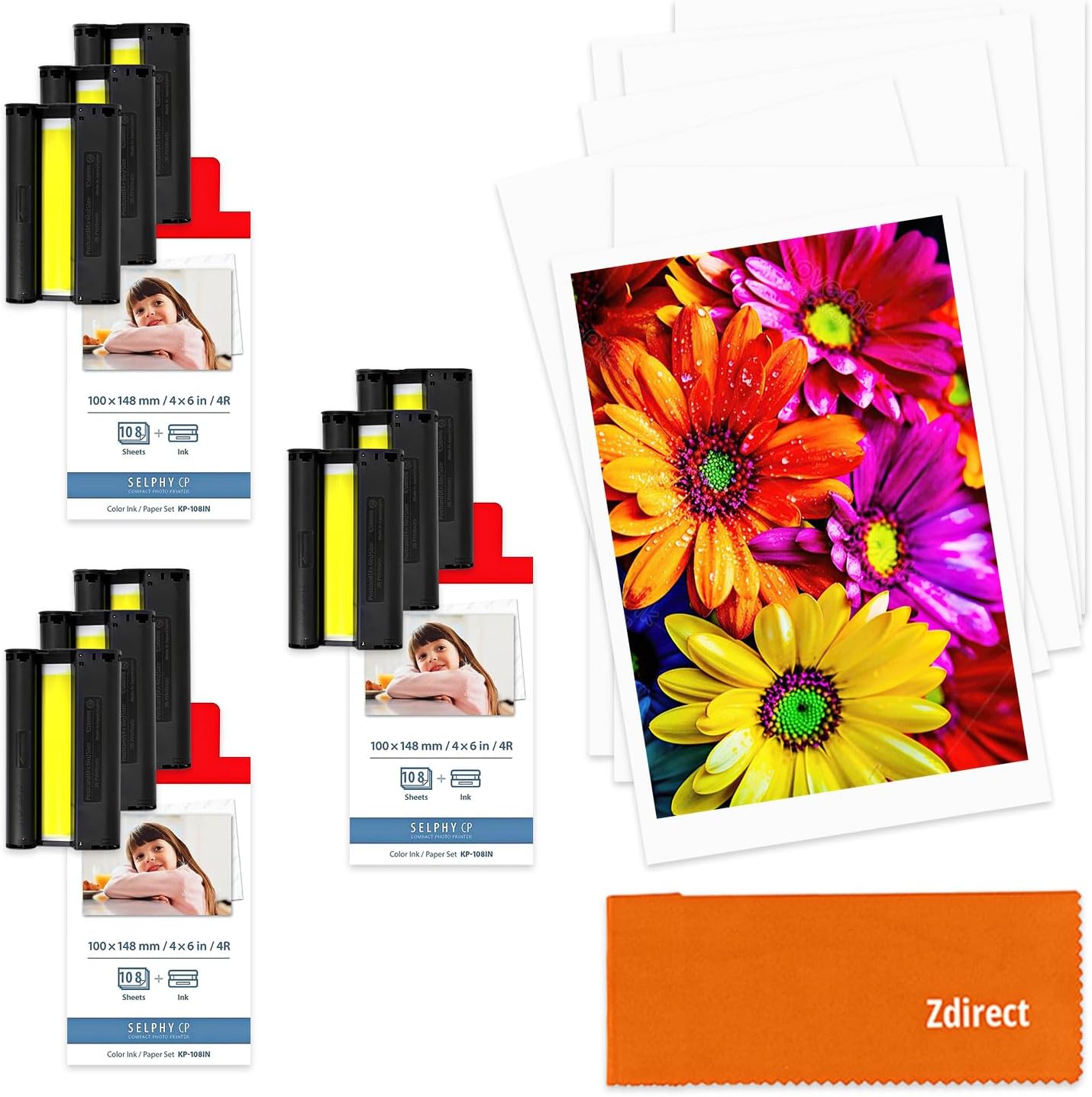 Selphy CP1300/CP1500 Ink and Paper Set For Use With Canon