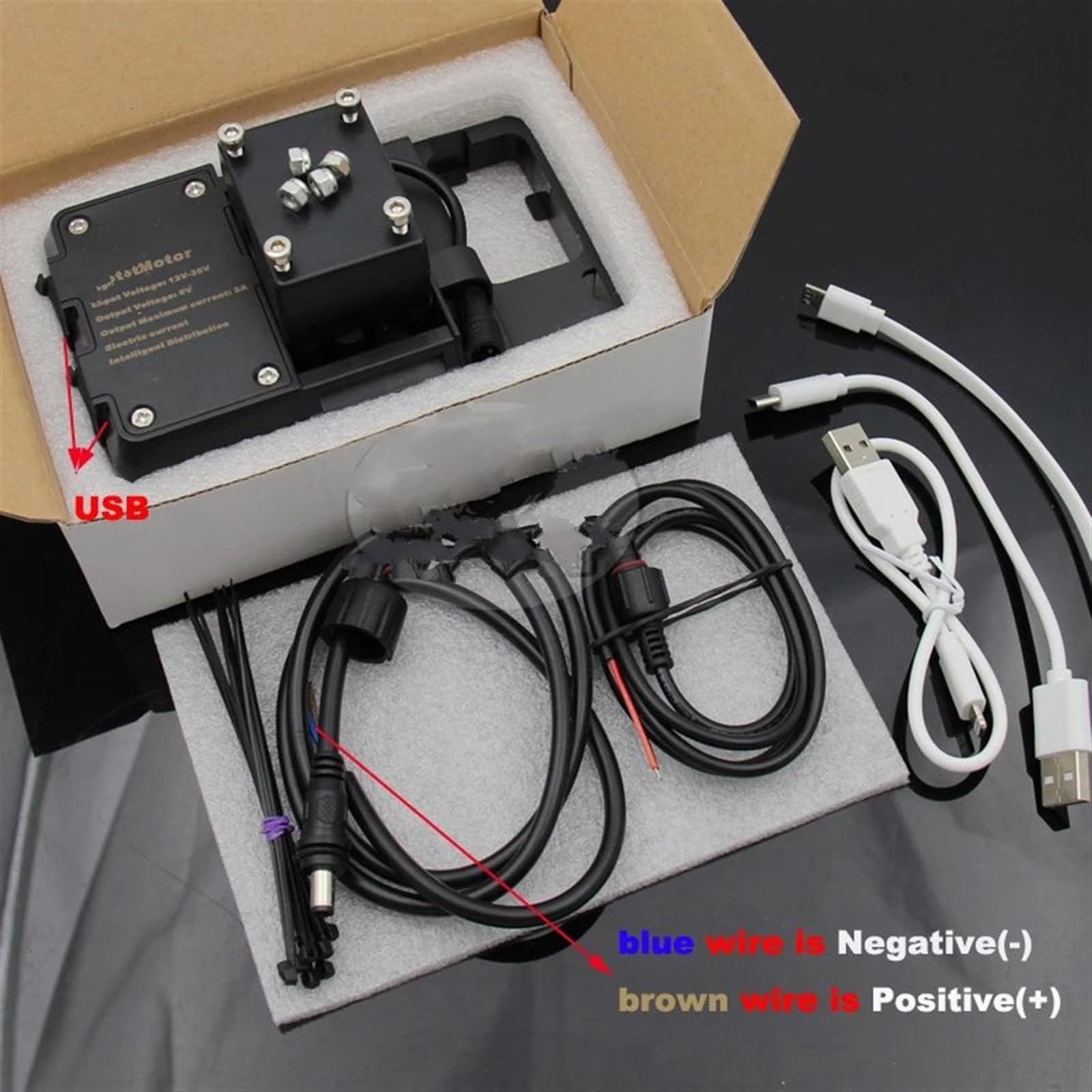 Support Telephone Velo pour BMW R1200GS R1250GS S1000XR R1200RS LC pour Support Navigation Aventure Chargeur USB Moto Support Téléphone Portable Support Support Telephone Moto Rotation