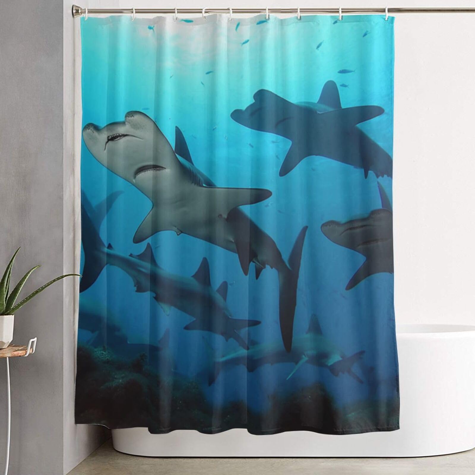 Rideau de douche rustique imperméable 182,9 cm avec crochets pour rideau de bain