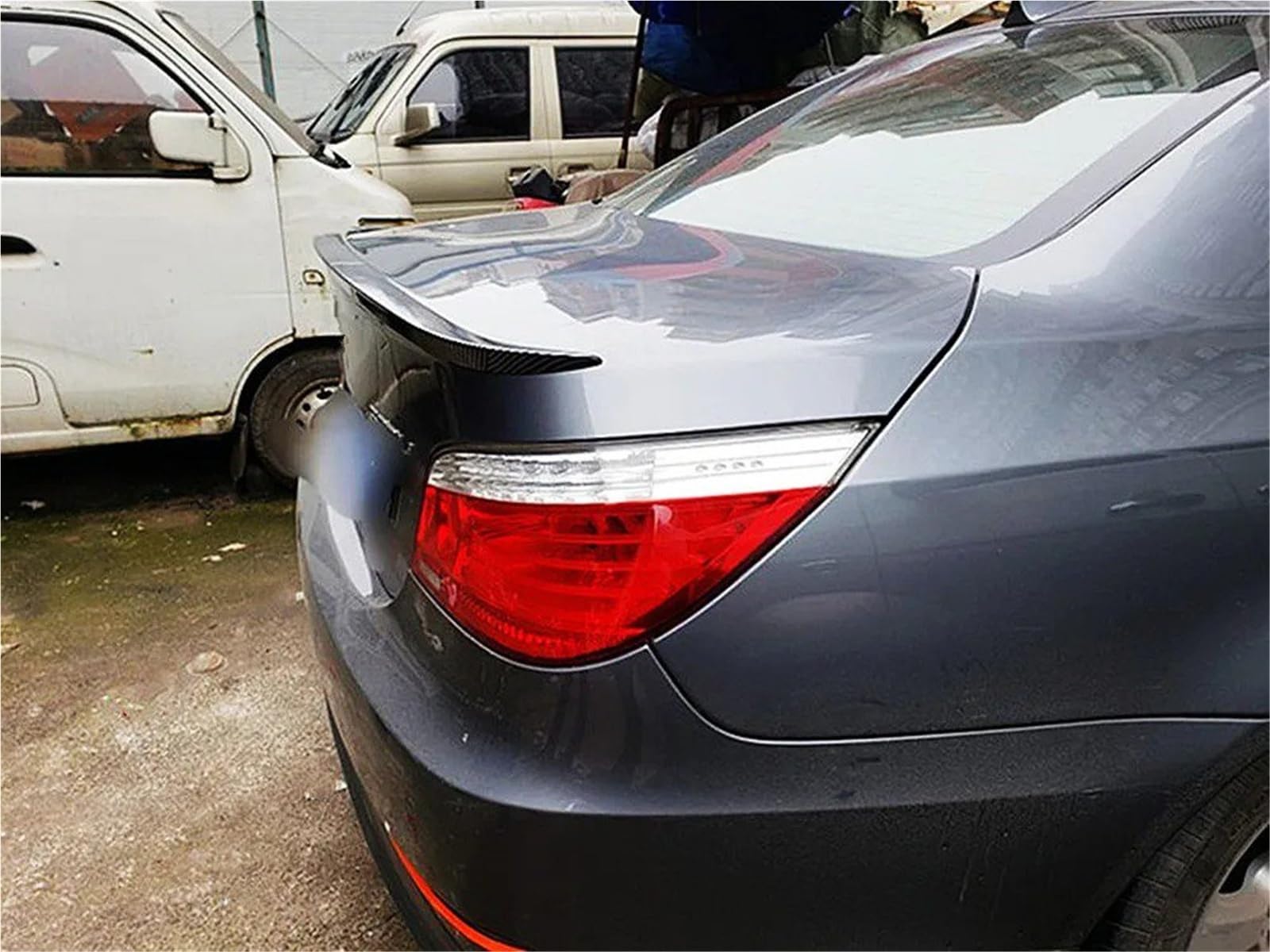 Dla B&MW Seria 5 E60 M5 520i 528i 535i 530i 525i 2004-2010 Skrzydło Na Klapie Lotka Tylny Spoiler Bagażnika Dekoracyjne Do Samochodu Spojler Tylny Trunk Wing(Carbon Printing)