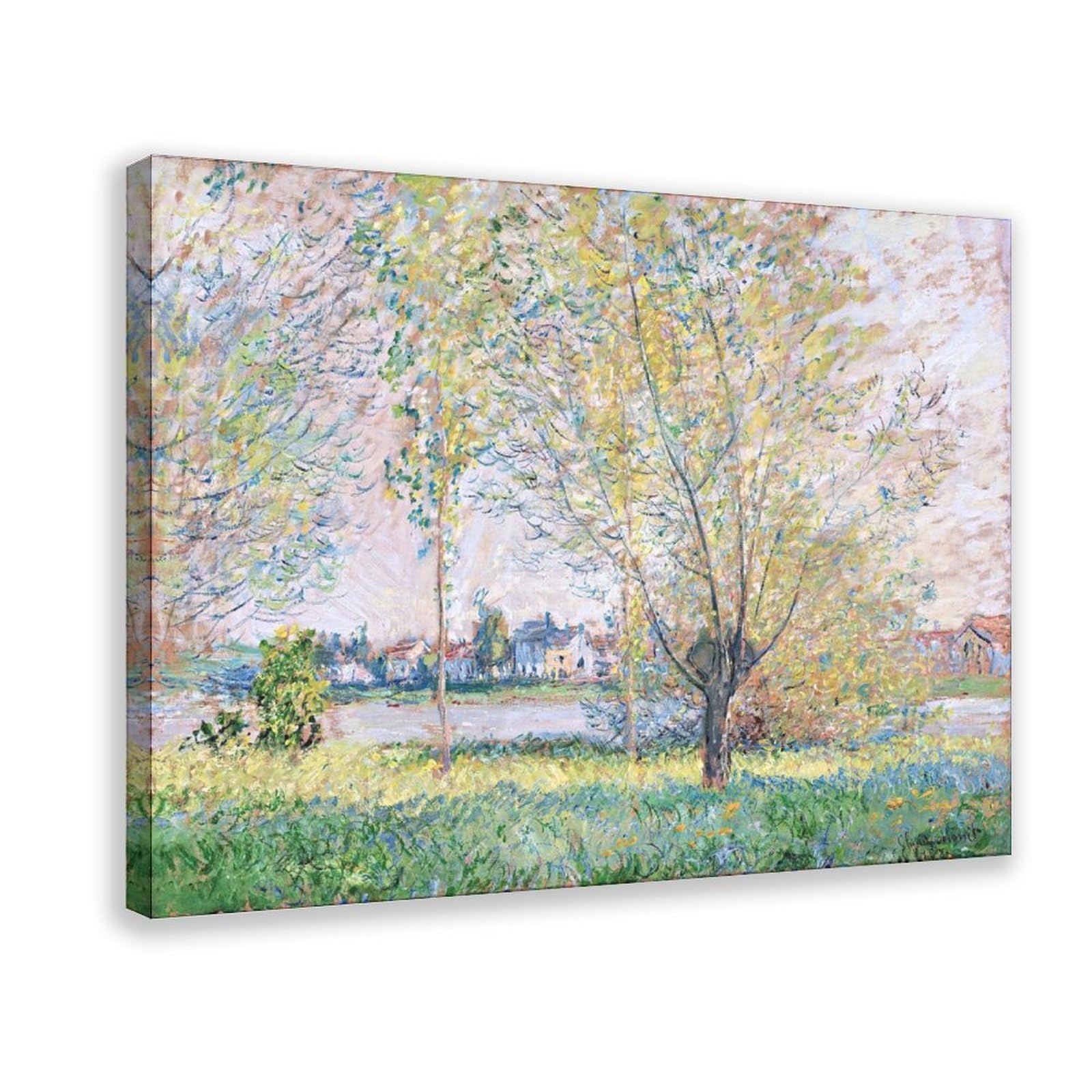 Impression sur toile The Willows de Claude Monet tableau 30x45cm - 8