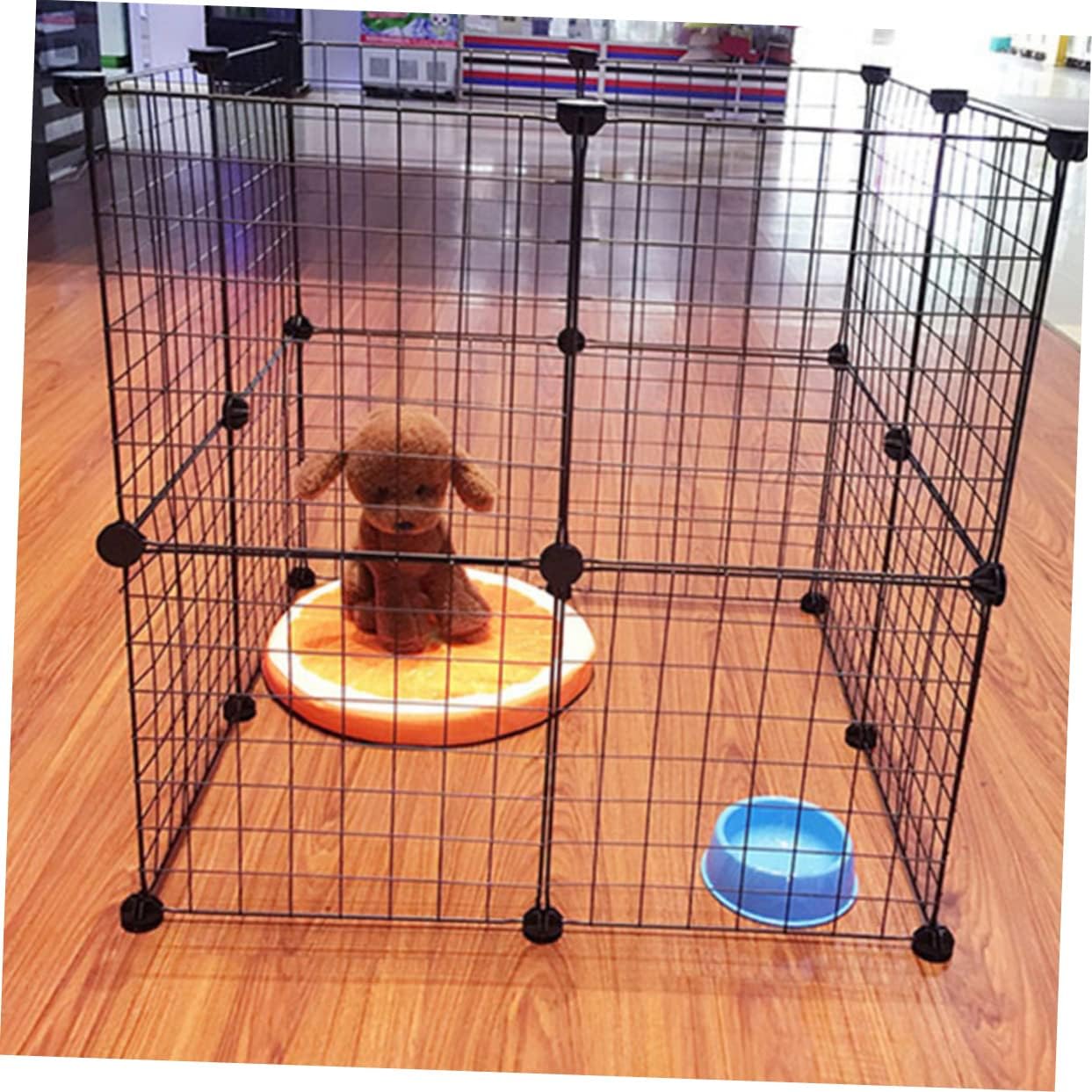 Heavy Duty Slide-Bolt Latch Pet Crate Iron Cage for Dog Cat Rabbit Portable Dog Crate