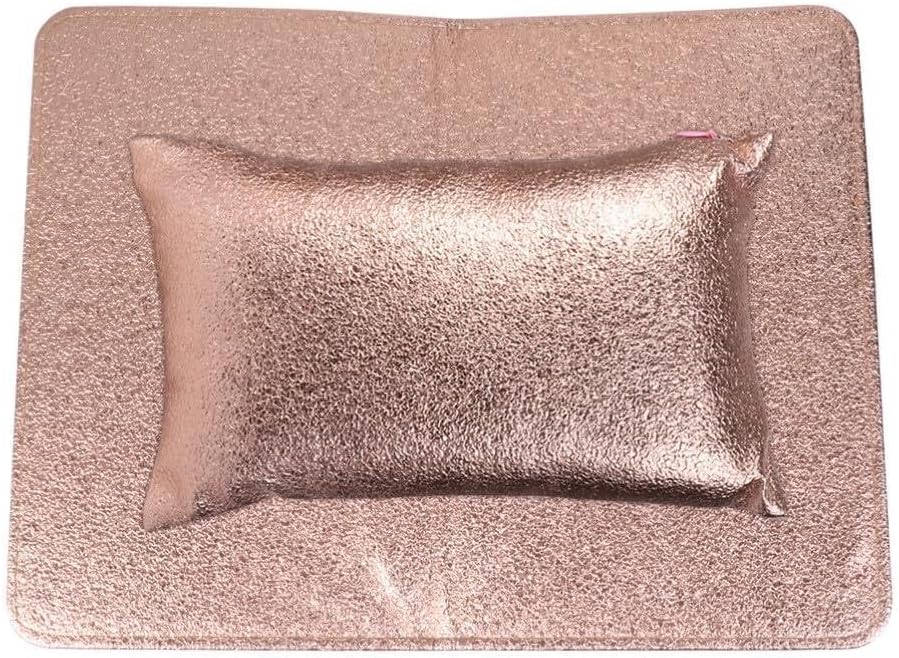 2pcs Pu Leather Nail Hand Rest Cushion Foldable Hand Arm Rest Pillow with Soft Mat for Manicure Space Saving Design for Nail Salon and Family Use