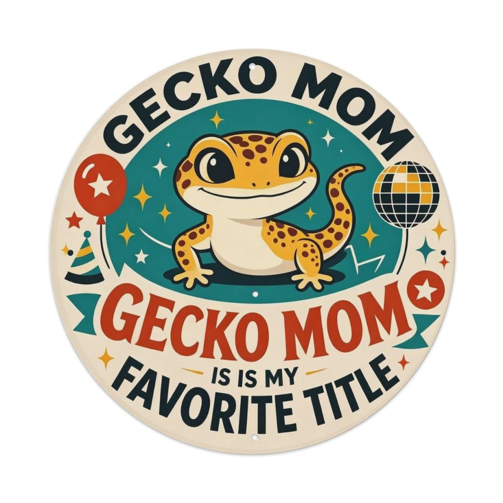 Vintage Leopard Gecko Pet Lover Metal Tin Sign Plaque