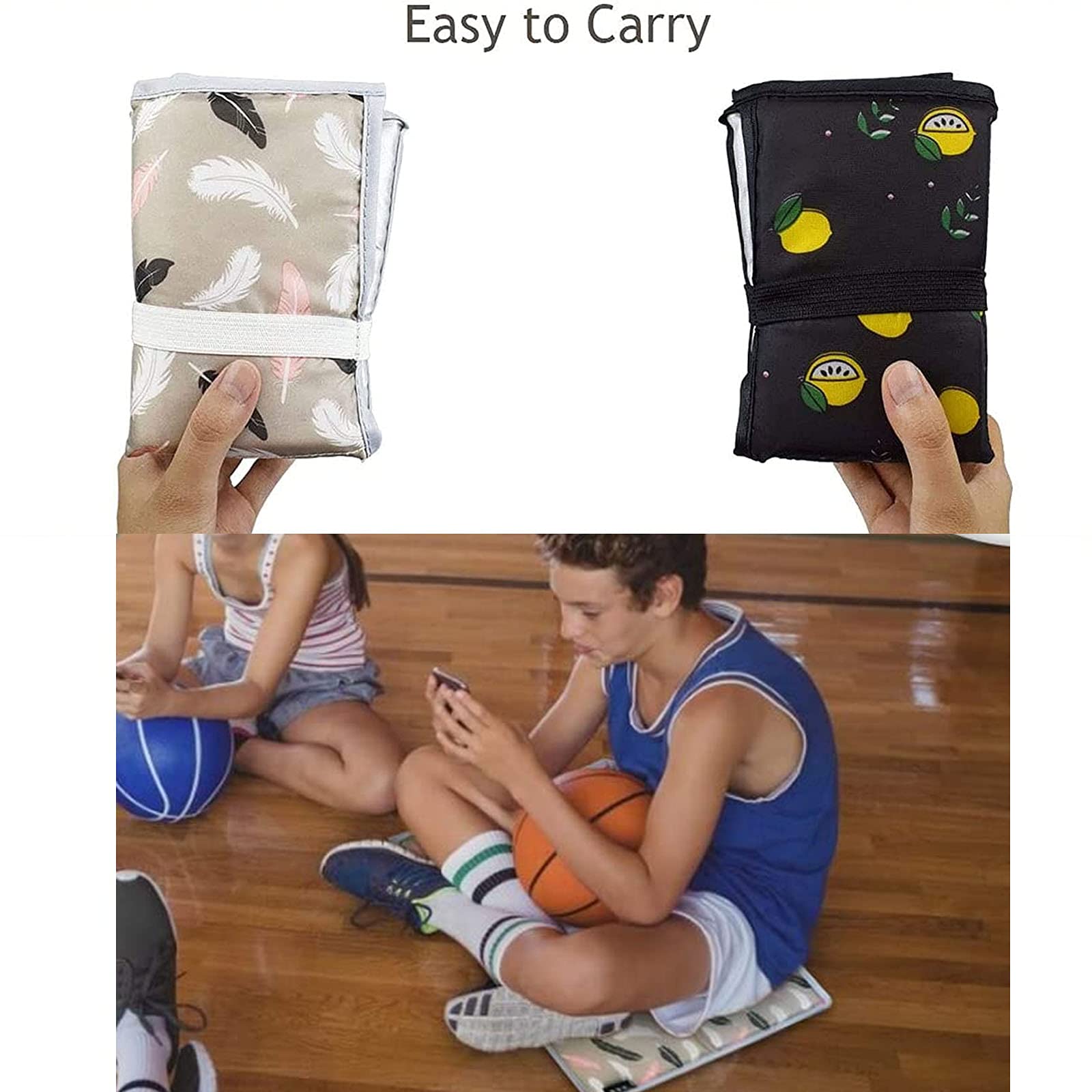 Cuscino pieghevole per esterni, 2 pezzi, impermeabile, isolante, termico, per stadio, campeggio, caccia, escursionismo, campeggio, per bambini e adulti