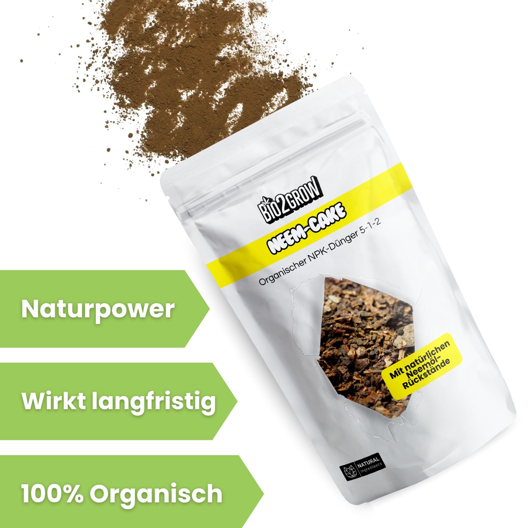 Neem Cake 5 KG – natürlicher Bodenhilfsstoff, organischer Dünger für Bodenverbesserung