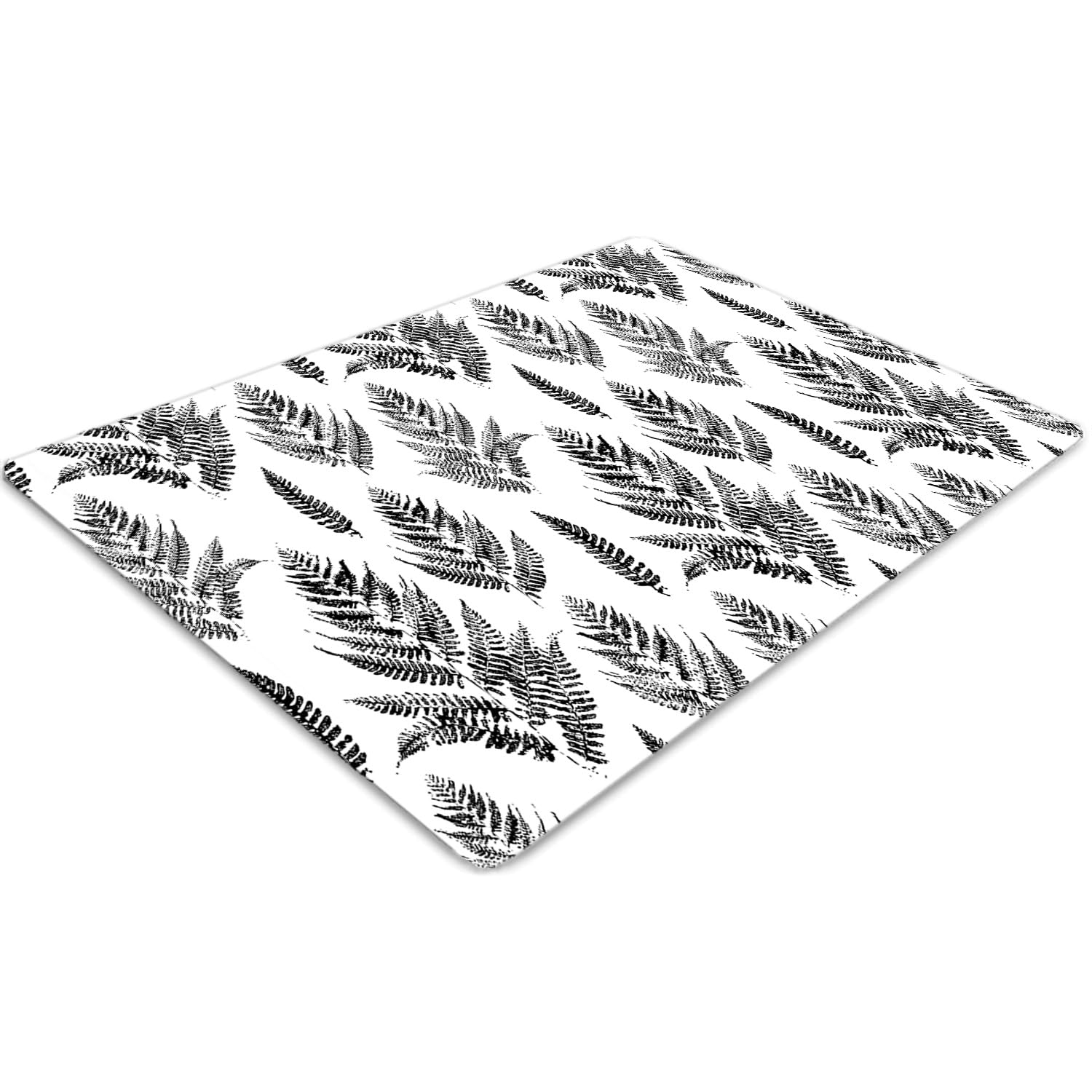 Tapis de sol pour bureau à domicile motif fougère végétal 120x90
