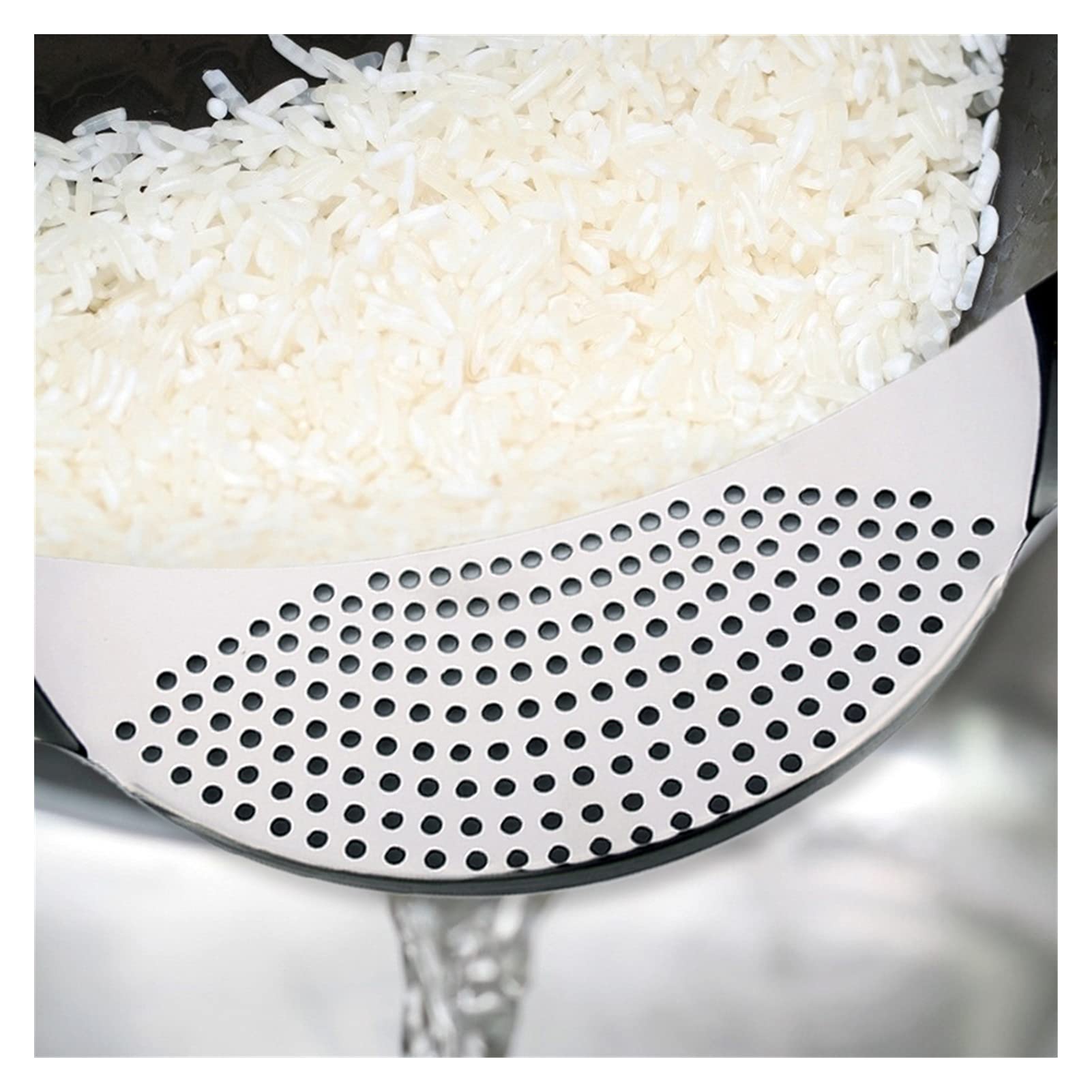 Colador Drenaje Cesta colador Olla Lado Embudo colador Acero Inoxidable Fugas a Prueba de Fugas Vegetal Lavado de Agua Filtro de Agua sartén Deflector Coladores de Alimentos