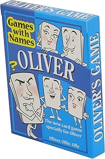 GoForItGames.com OLIVER'S GAME: New personalised card game gift for boys, teens or men named Oliver, Ollie or Olly. Small stocking filler type idea gift for him.