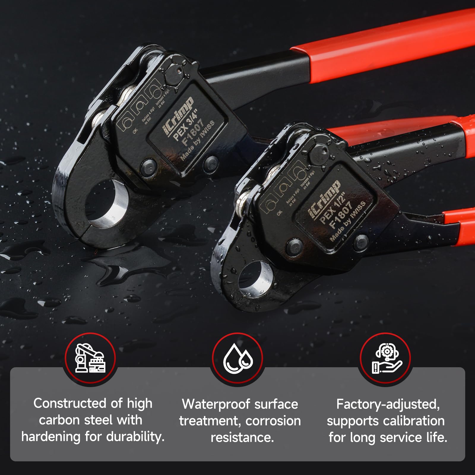Utensile A Crimpare Per Raccordi PEX E Rame – Testa Girevole 360°, Facile Da Usare, Modello Universale Easy-work
