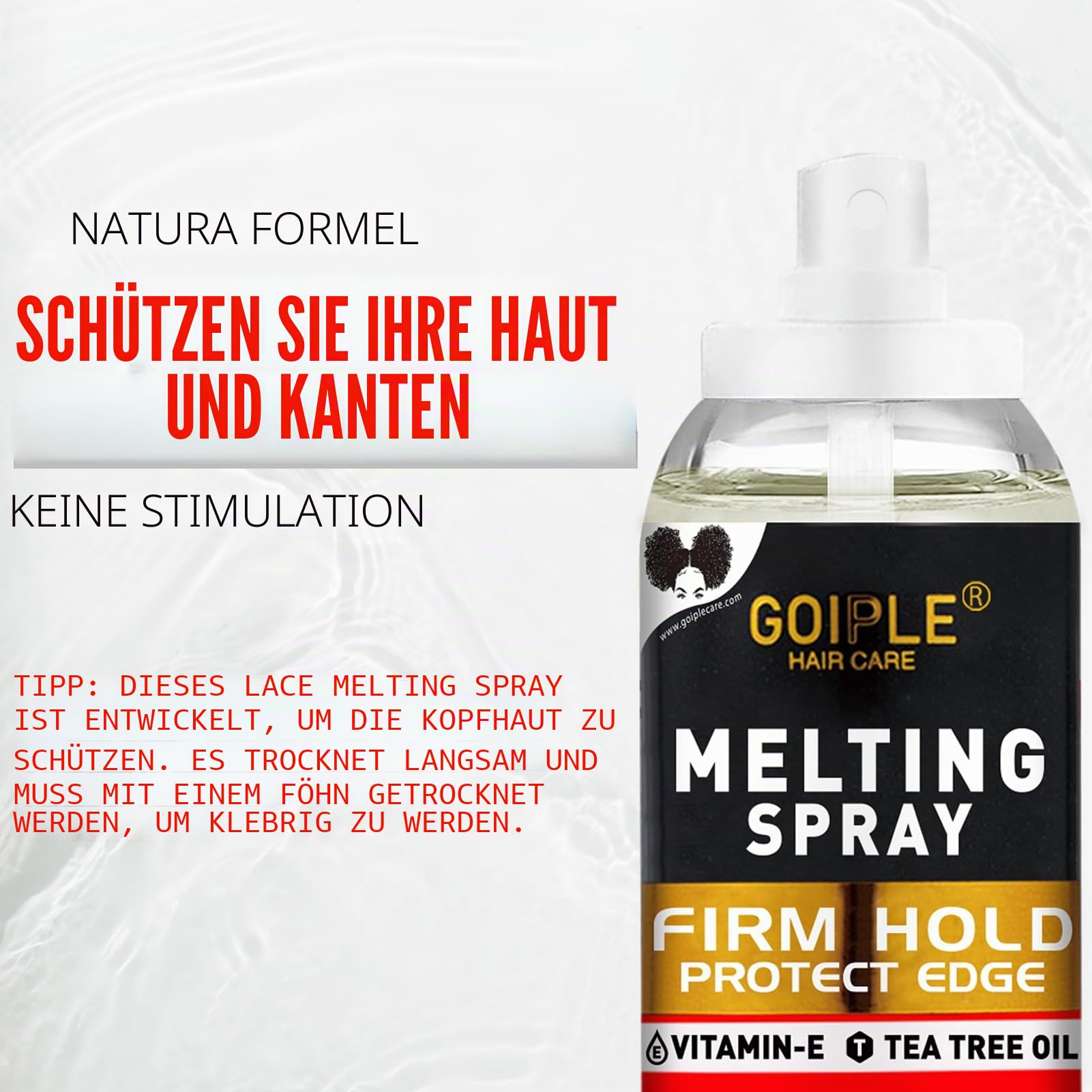 Haarverlängerungs-Kleber-Spray-Set, Lace-Front-Perücken- und Verschluss-Kleber, kein Schmelzen für Perücken & Extensions