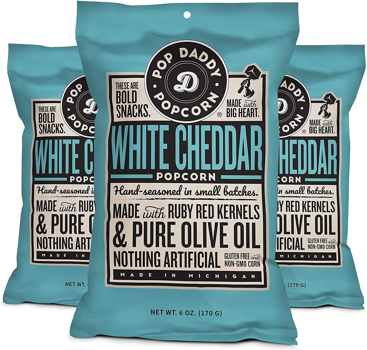 Pop Daddy Flavored Popcorn Gourmet White Cheddar Flavor