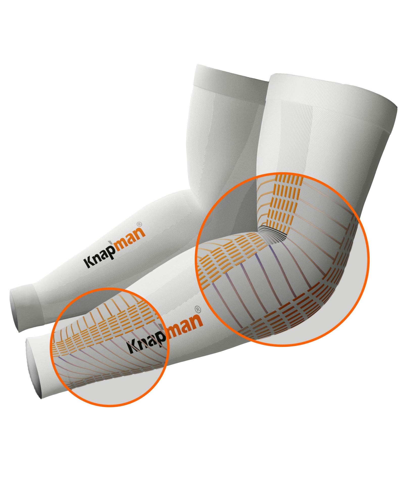 Knapman Zoned Manchons de compression pour bras 45 % Blanc