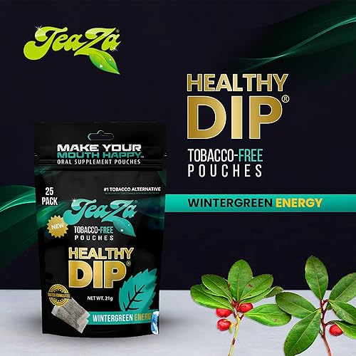 Vista 51 de Teaza Bolsas energéticas a base de hierbas, para masticar tabaco, alternativa sin nicotina, tabaco alternativo y inmersión saludable, sabor tropical