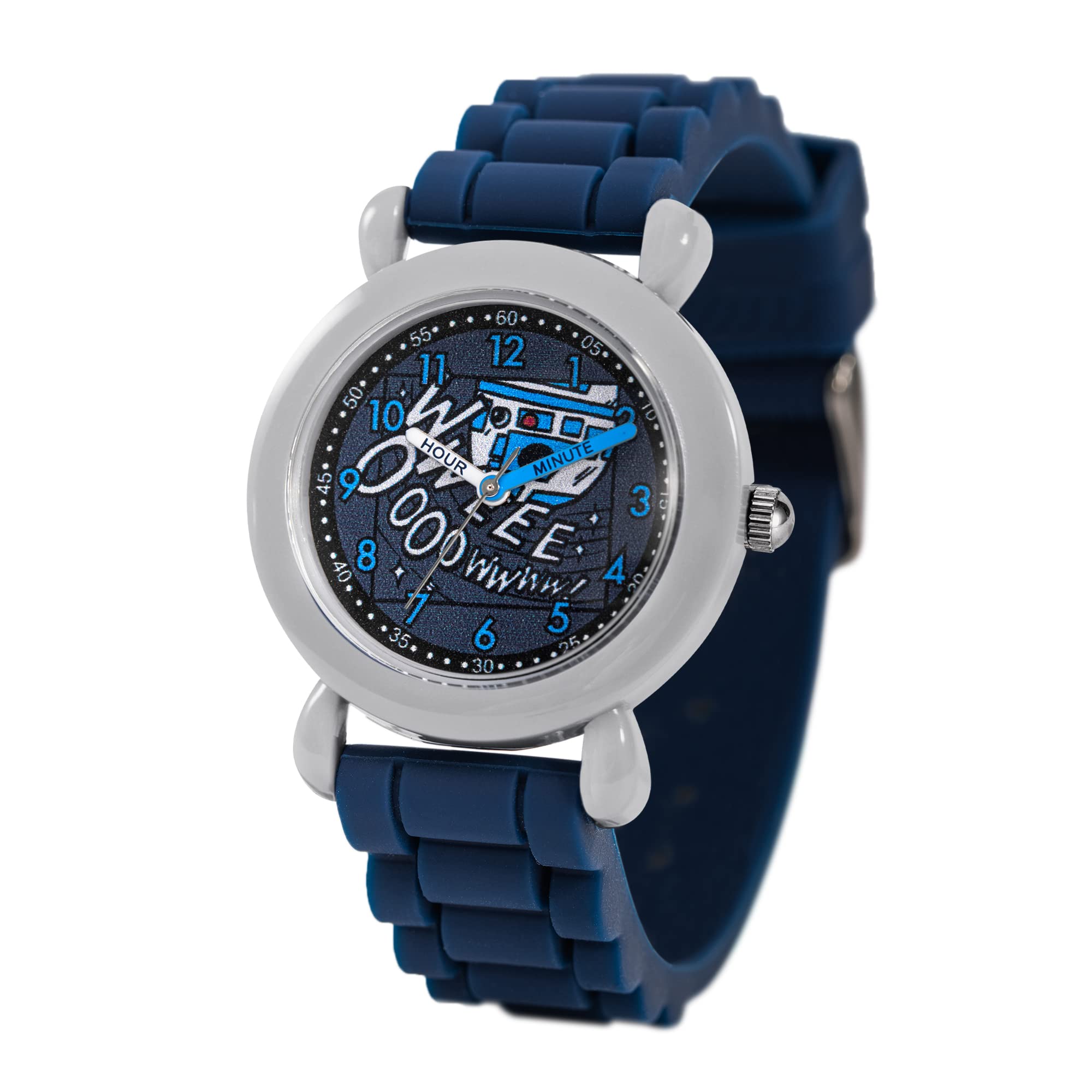 Star Wars The Mandalorian Kids' Plastic Time Teacher Analog Quartz Silicone Strap Watch