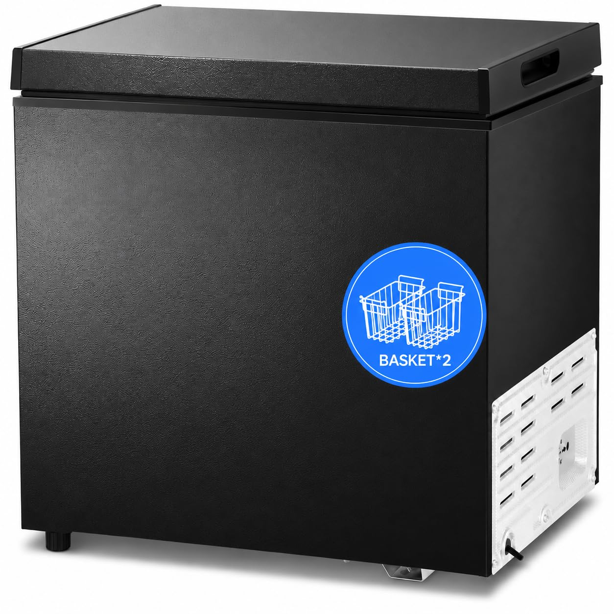 Kismile 1.8 Cu.Ft Mini Chest Freezer, Compact Deep Freezer for Home, Black