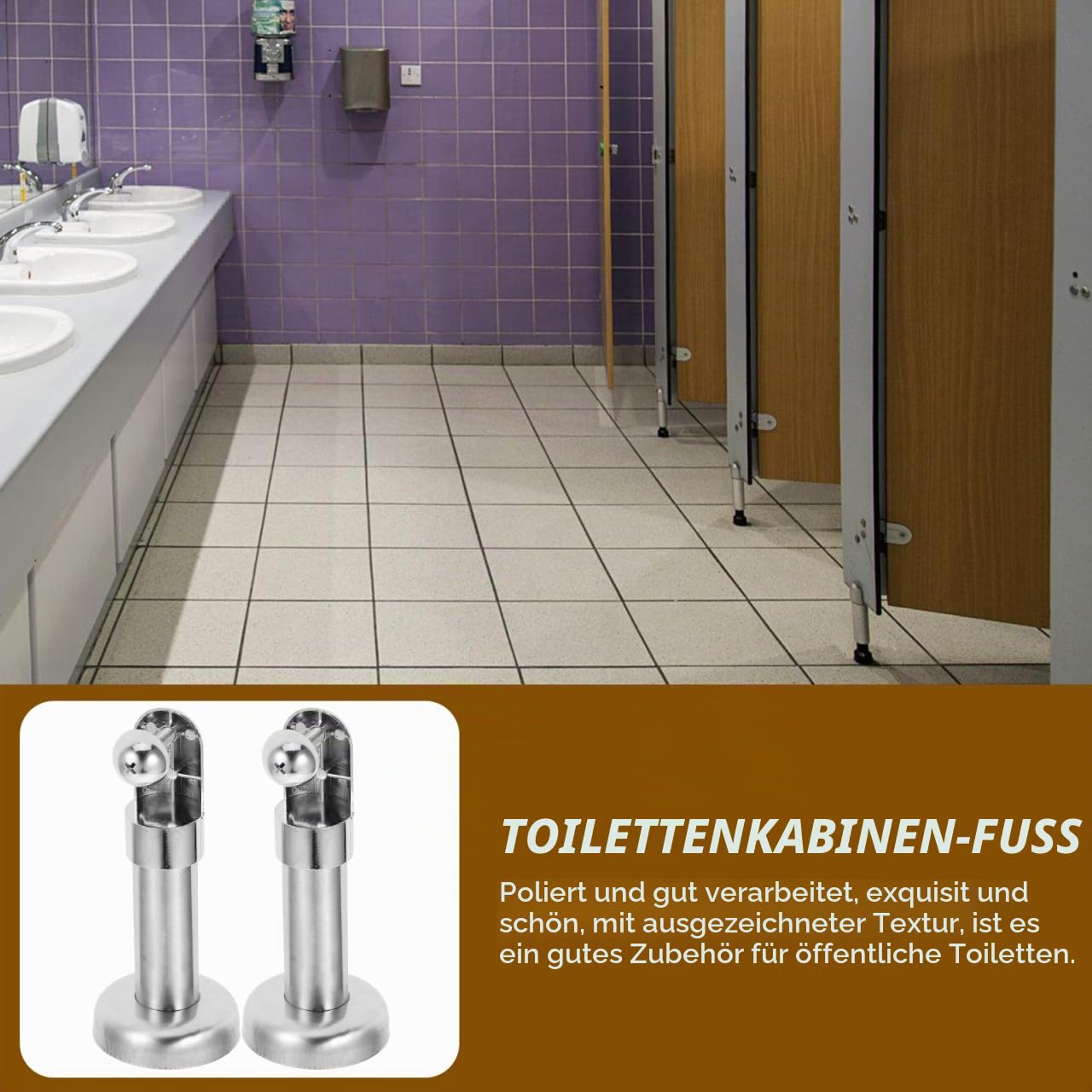 4stücke Edelstahl Trennwand Fuß Robuste Halterung Für Toilettenpartitionen Stabil Und Langlebig Geeignet Für Öffentliche Badezimmer Höhe Modernes Design Ansprechende