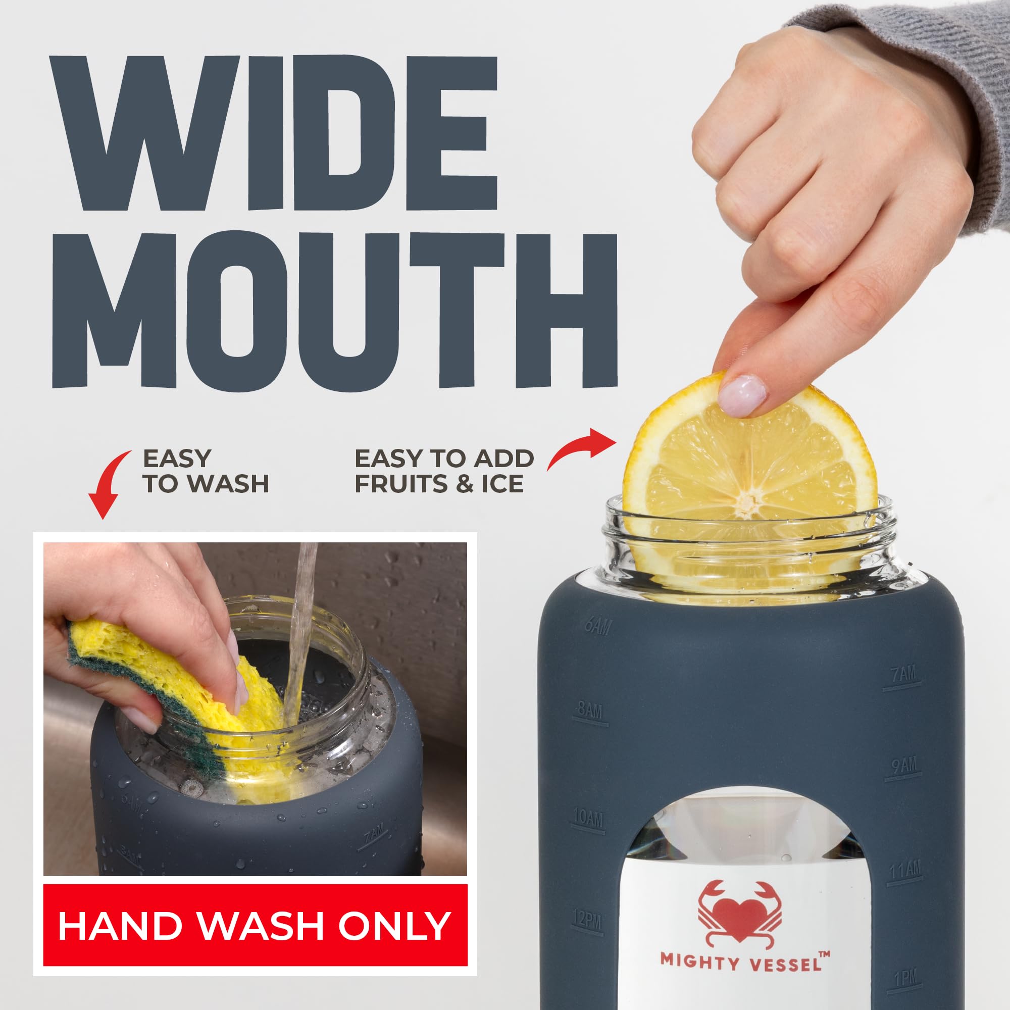 Bouteille D'eau En Verre De 1,9 L Avec Paille Et Marqueur De