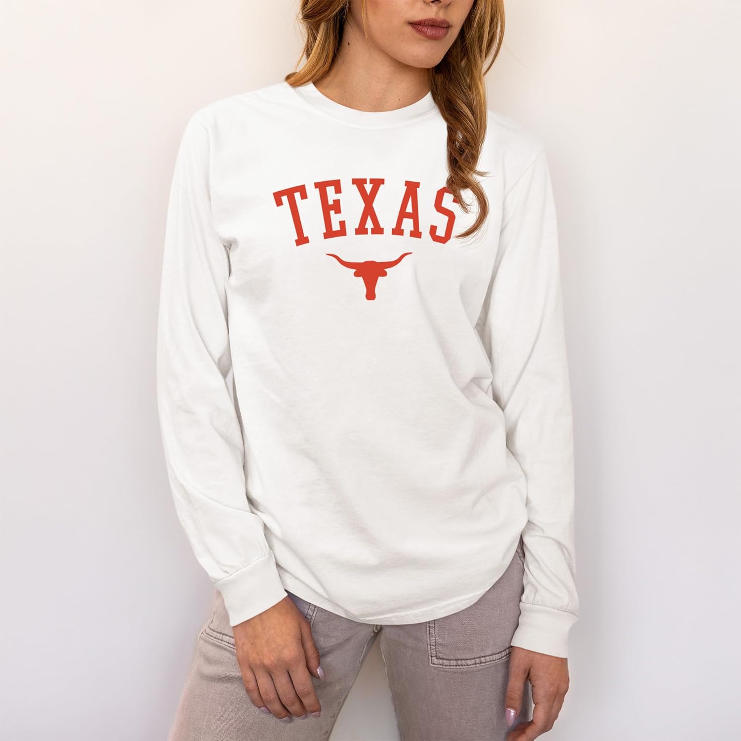 Texas T-Shirt for Men, Women, Unisex - State Pride Graphic Tee - Vintage Long Sleeve Crew Neck Top - 100% Cotton