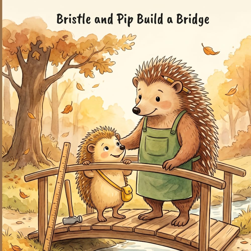 Bristle and Pip Build a Bridge: A Life Skills Picture Book for Children Ages 3-6 — Learning Patience, Craftsmanship, and the Joy of Building Together (The Bristle and Pip Stories)