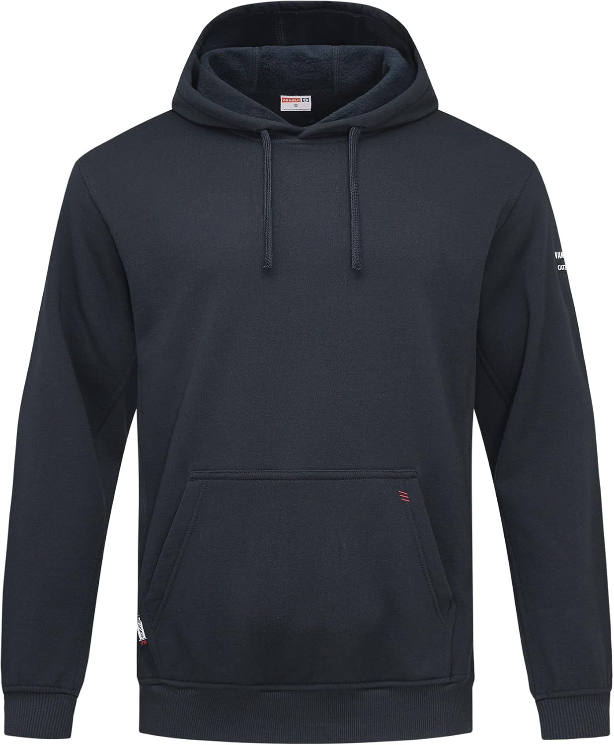 FR Hoodies for Men 100% C Flame Resistant Pullover 10.5oz FR Sweatshirt Heavy Weight Hooded Shirt