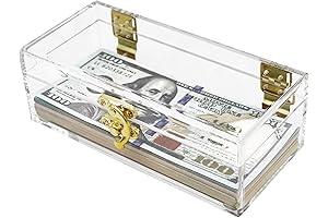 Transparent Acrylic Lockable Cash Box - The Ultimate Money Management Solution