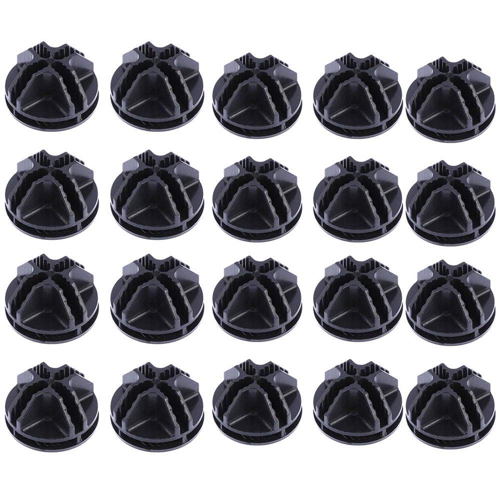 TopHomer 40PCS Wire Cubes Plastic Connectors ABS Interlocking Connectors Modular Organizer Clasp Buckle Clip Wire Grid Bucket Joints Unit for Cube Storage Shelving and DIY Storage Cabinet Black
