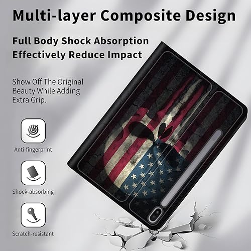 Miniatura 5 de Funda para Samsung Galaxy Tab S6 10.5" 2019 (SM-T860T865T867), funda plegable de piel sintética delgada y ligera con función de encendido y apagado