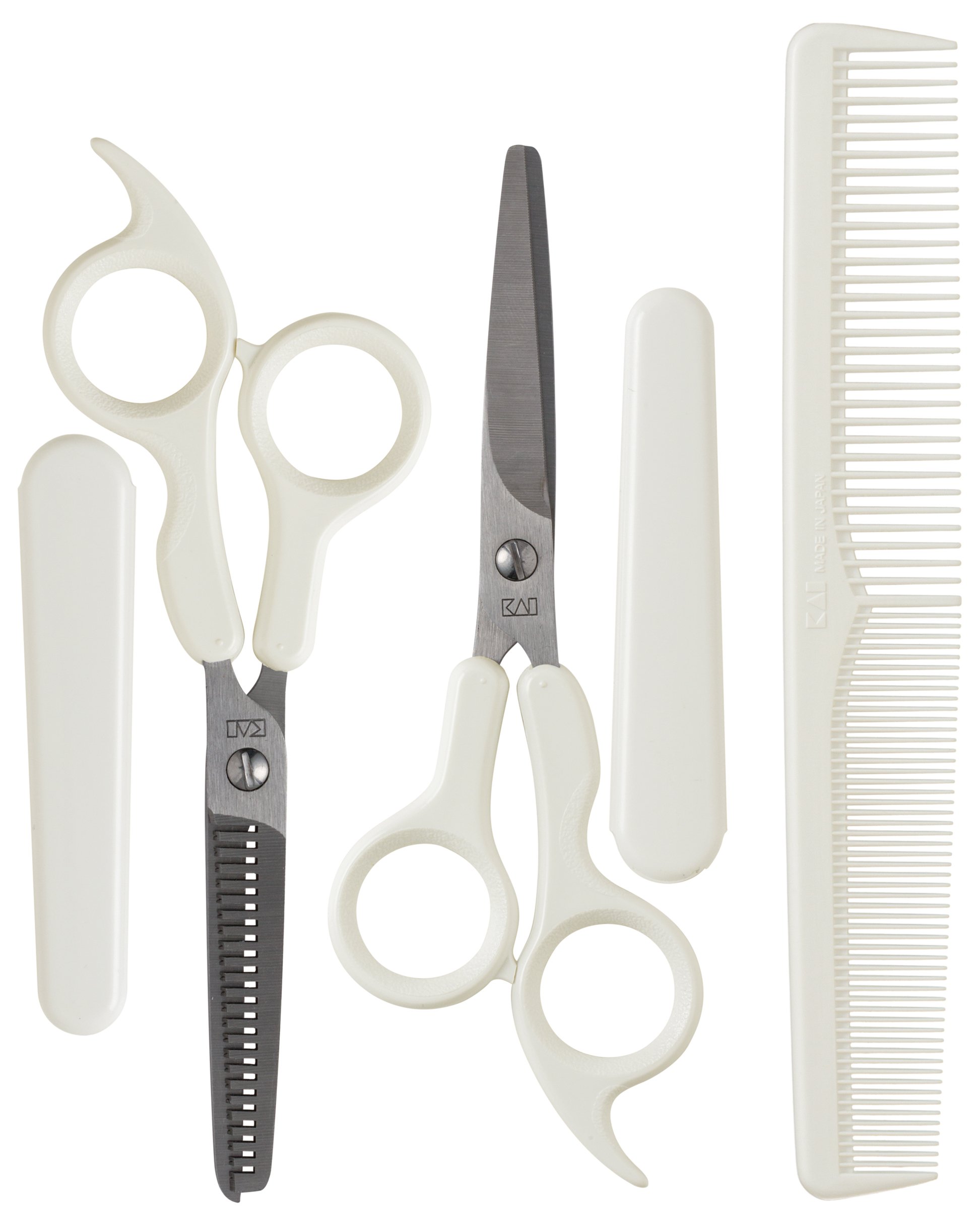 Amazon.co.jp: Kai 貝印 サンパツセット カット&スキハサミ&クシの