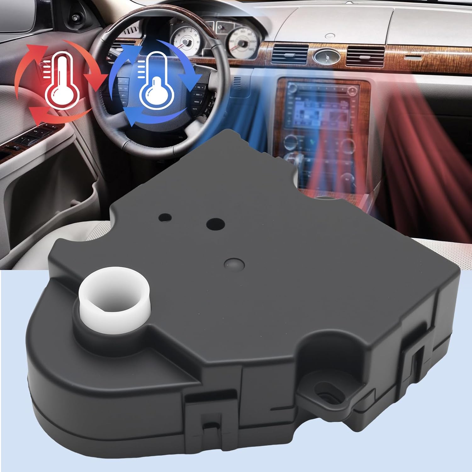 604-5113 Blend Door Actuator, Replacement for Peterbilt 379 HVAC Actuator & Peterbilt 386, Replaces 101431 2417002 5X010029 5X012578 5X012834