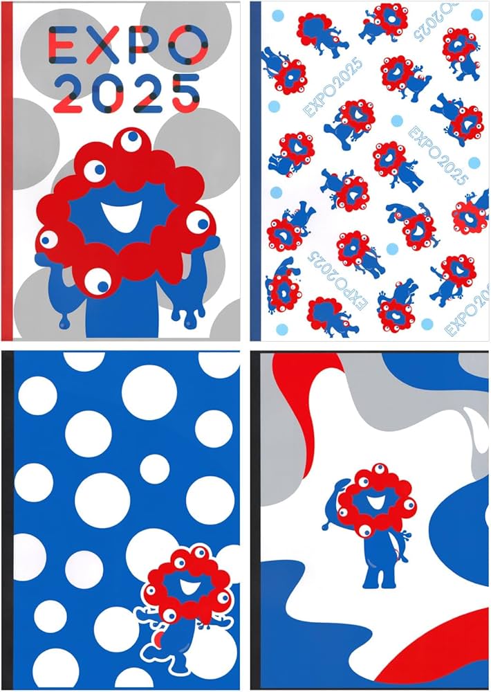 Amazon | 山野紙業 ノート EXPO2025 ミャクミャク A罫 4冊パック