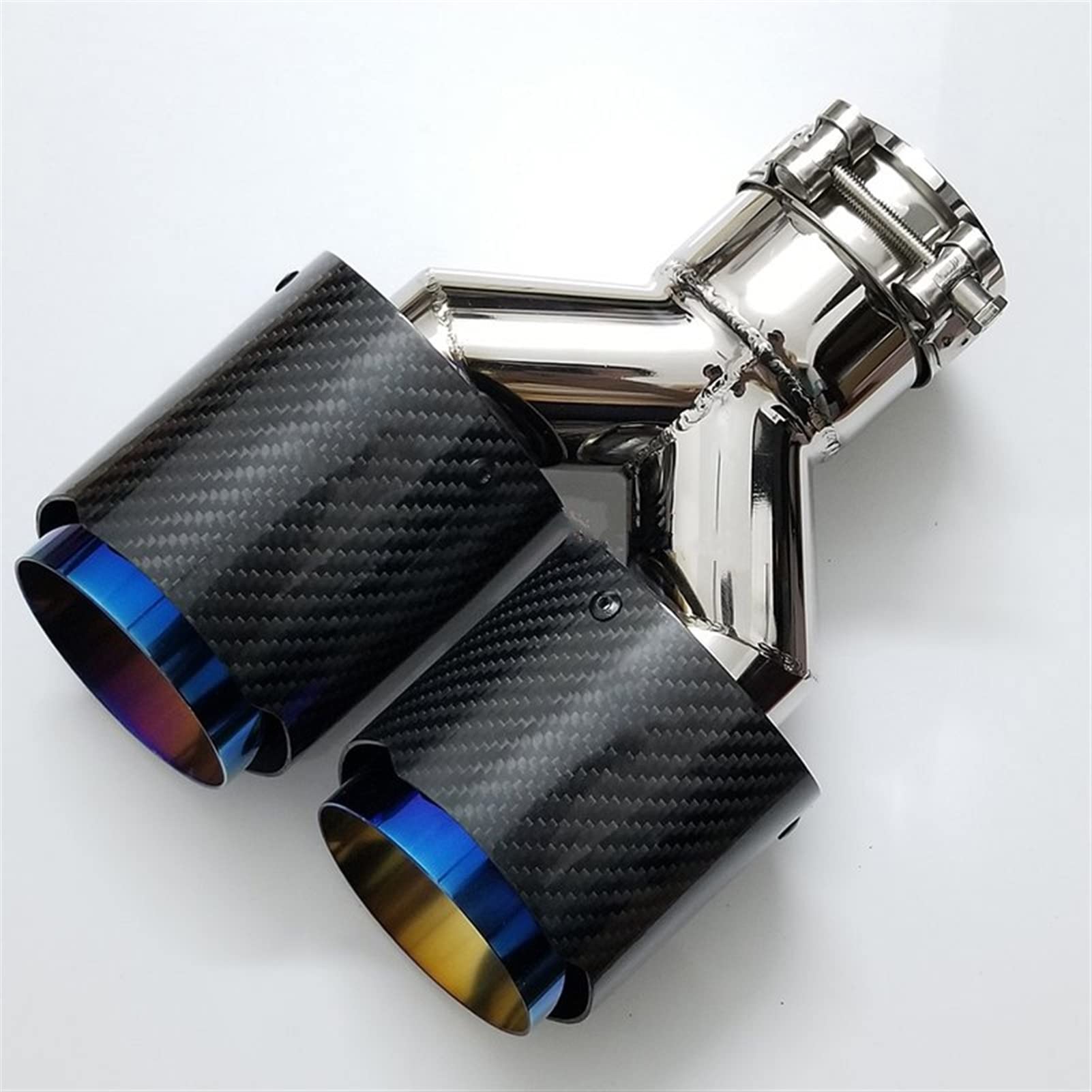 Silenciador de escape de acero inoxidable y fibra de carbono para coche E90