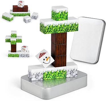 3 otters 12PCS Magnetic Blocks, with a Storage Box, Winter