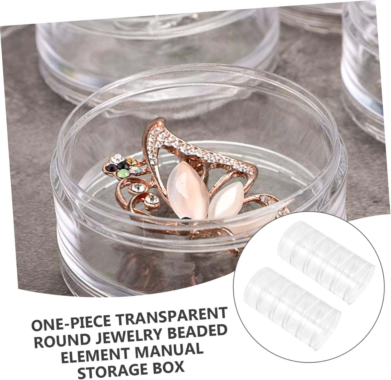 FRCOLOR 6sets Transparent Jewelry Storage Boxes for Beads and Accessories Organizer Case for Earrings Necklaces and Bracelets Stackable Design for Space-saving Storage