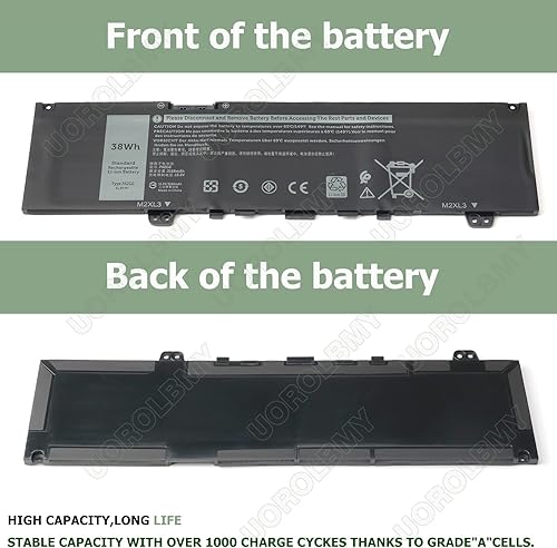 Miniatura 4 de UOROLBMY Nueva batería para portátil 38WH F62G0 39DY5 para Dell Inspiron13 7000 i7373 7370 7380 7386 2 en 1 P83G P87G P91G P83G001 P83G002 P87G002