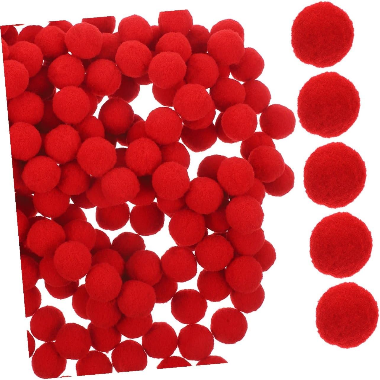 LIGHTAOTAO 600pcs Red Pom Pom Balls Soft Fluffy Craft Pompoms for Adults DIY Art Projects Creative Supplies for Home Decorations and Educational Activities