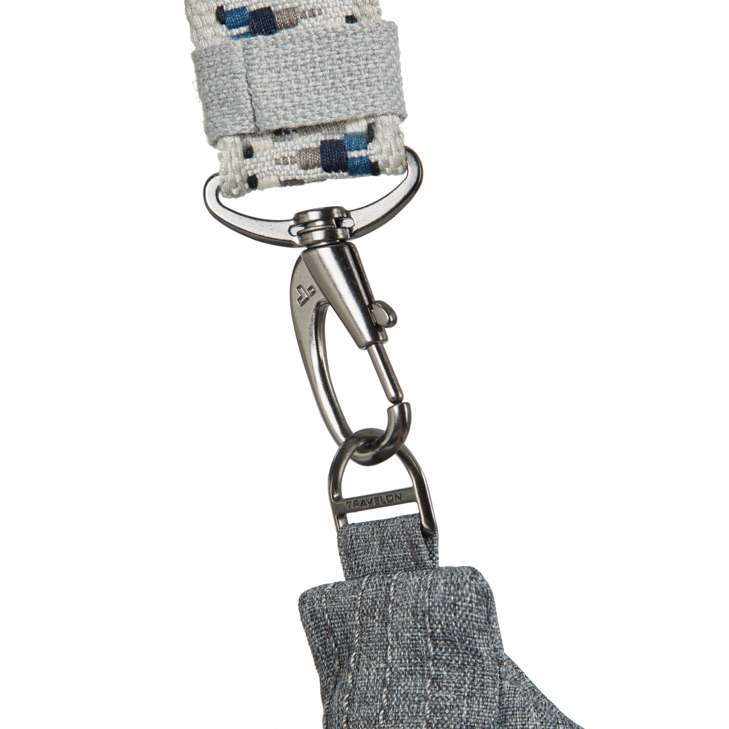Travelon Unisex Boho antykradzieżowy półksiężyc crossbody, szary wrzos, Szary wrzos