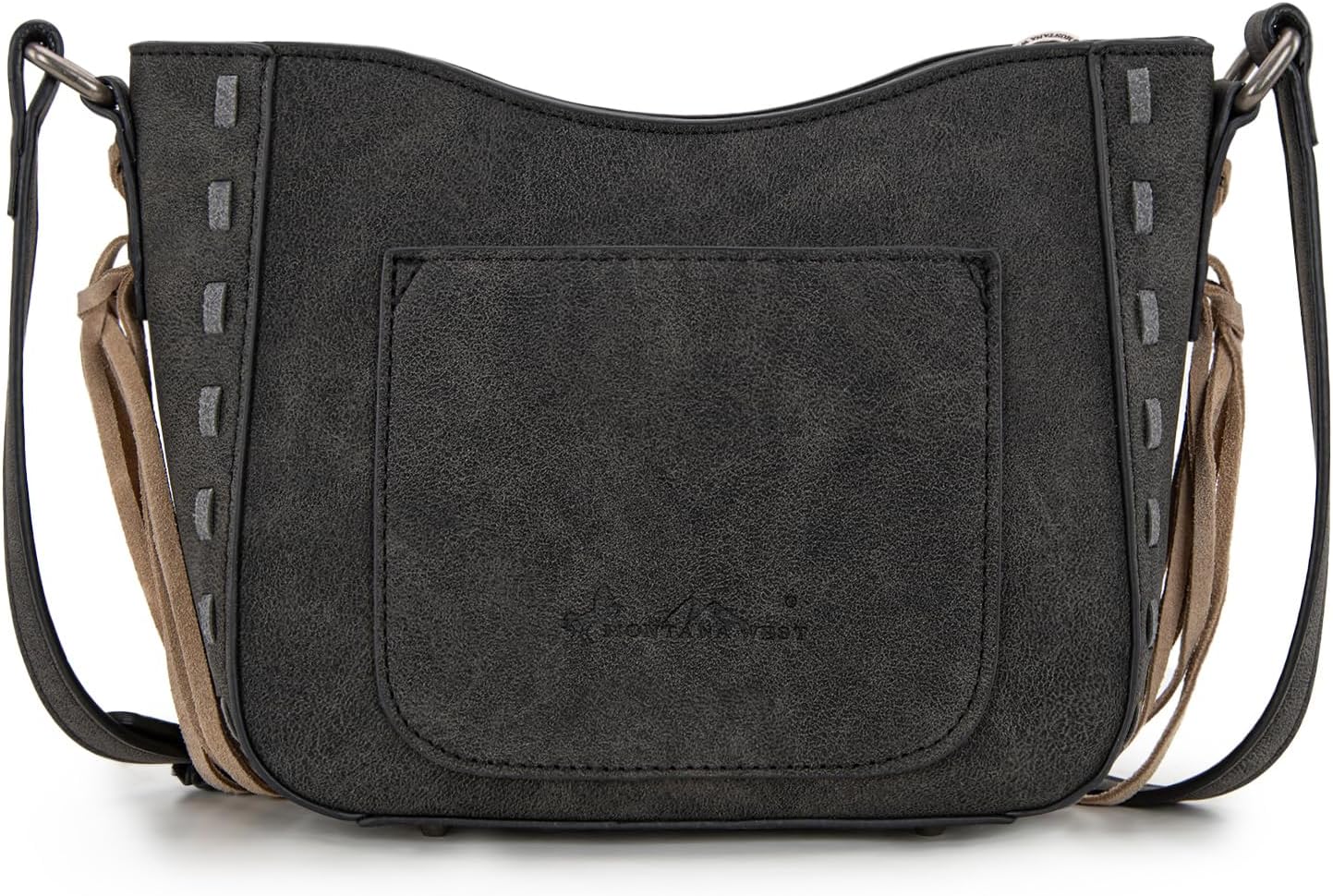 Montana West Western Crossbody Bags for Women Embroidered Vintage Floral HandBag With Tassels - Image 4